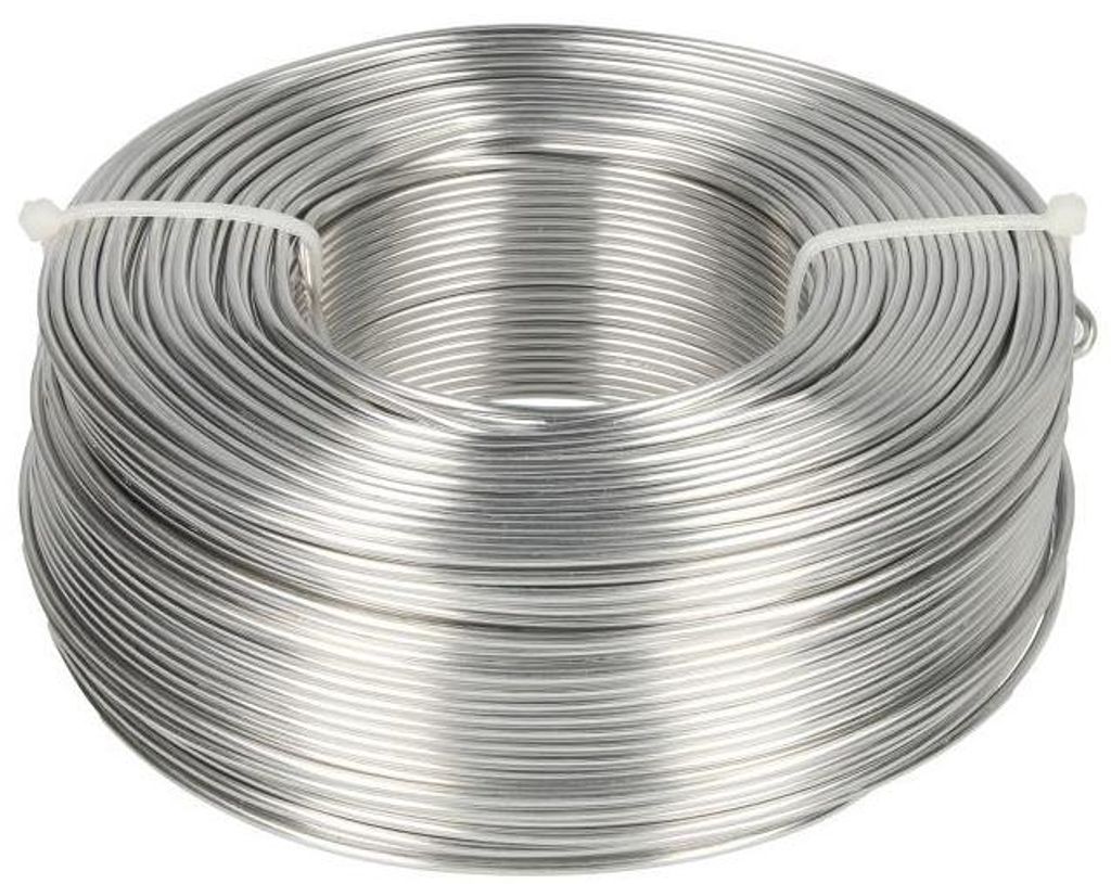 Novaliv Aluminiumdraht Ø 2,0mm I Basteldraht silber I Alu Produktbild 