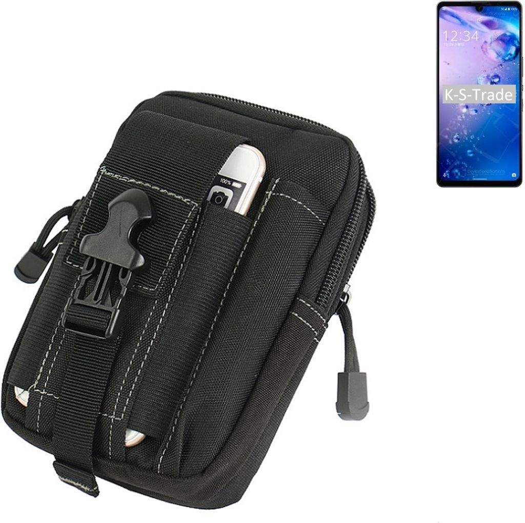 K-S-Trade Gürtel Tasche kompatibel mit Sharp Aquos Zero6 Gürteltasche Holster Schutz Hülle Handy Hülle Smartphone outdoor Handy-Hülle schwarz
