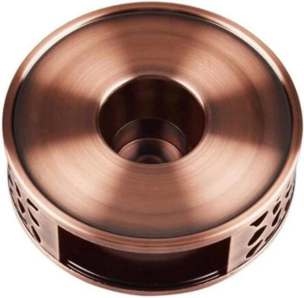Chauffe-thé électrique compact inox cuivre - Compatible toutes théières