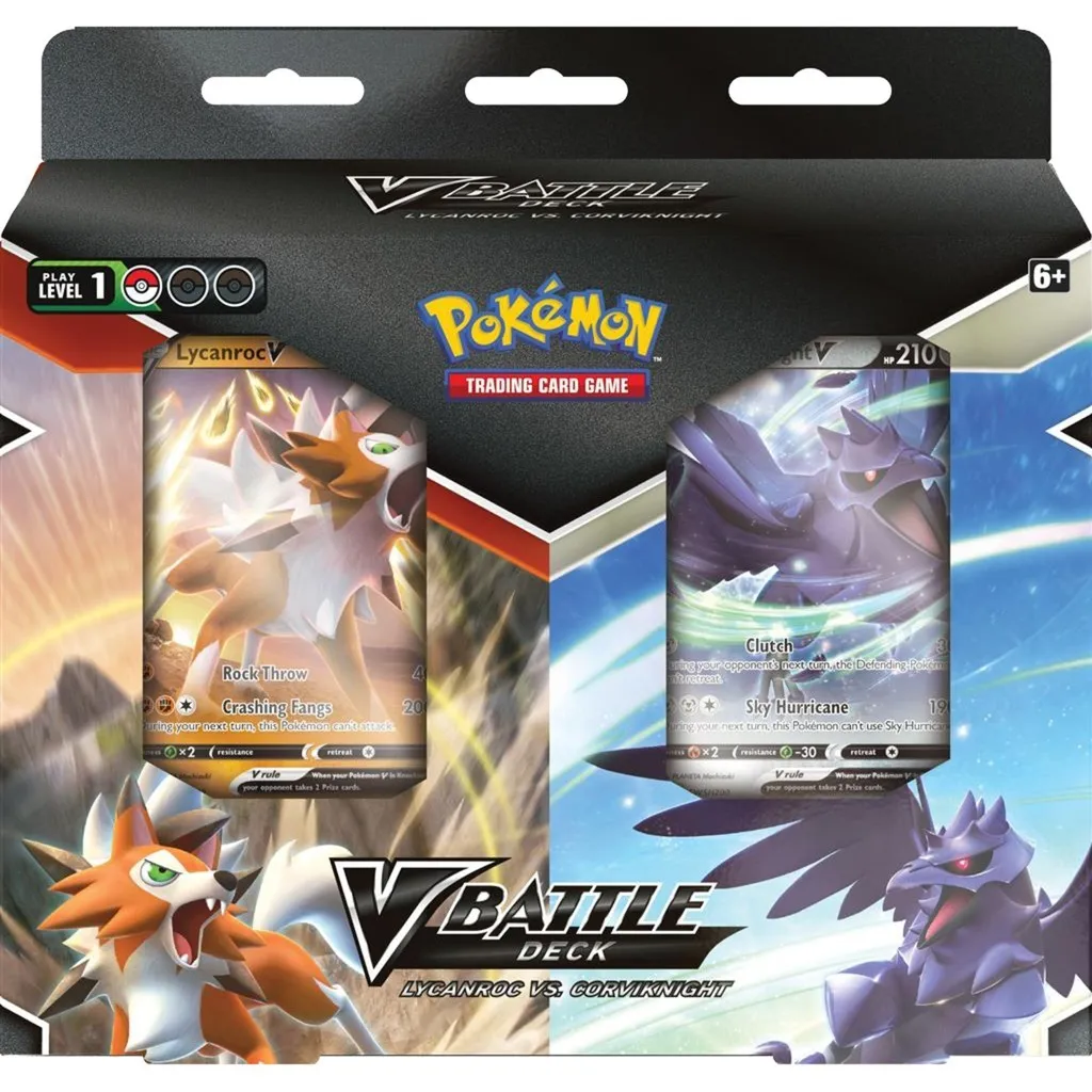 Pokemon Lycanroc vs Corviknight V Battle Deck - Pack de 2 Decks Combat