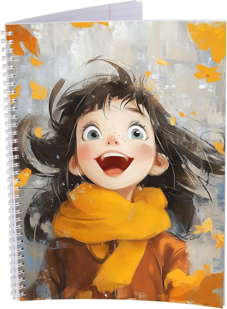 5 Blocchi A4 Spirale Anime Girl - Carta 80g con Fori e Microperforazione