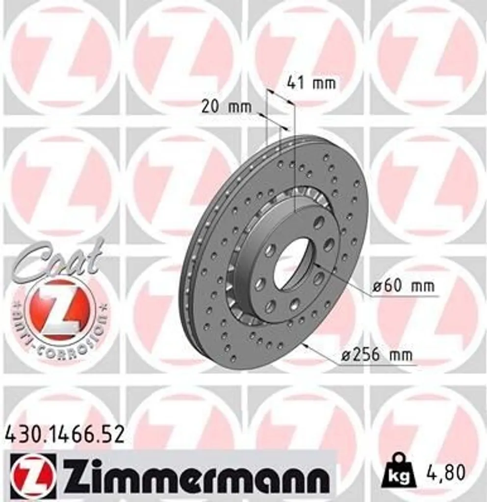Disques de frein Zimmermann Sport Opel Astra F Corsa B Tigra Vectra A