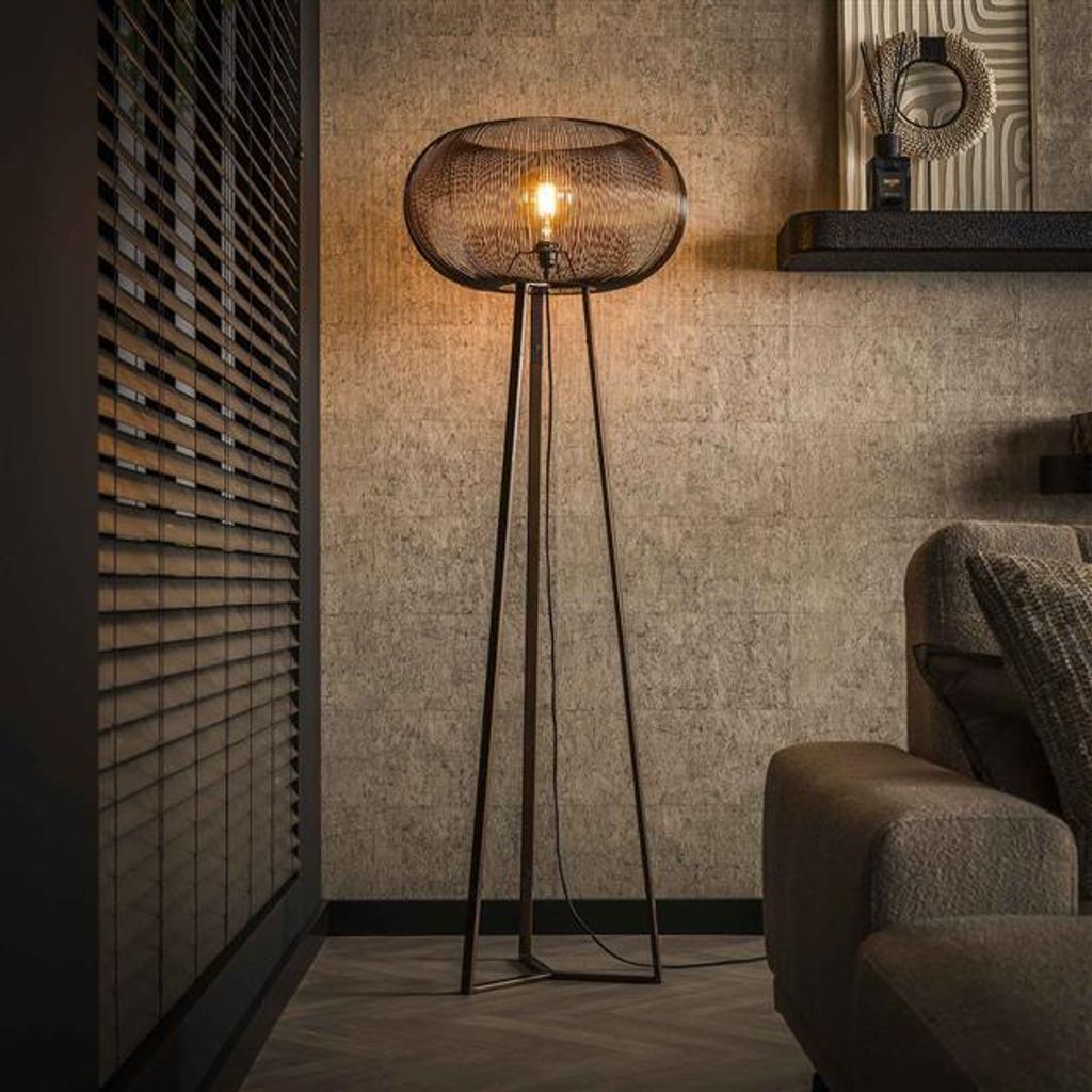 Hoyz Collection - Stehleuchte 3-beinig Copper Twist - Produktbild 