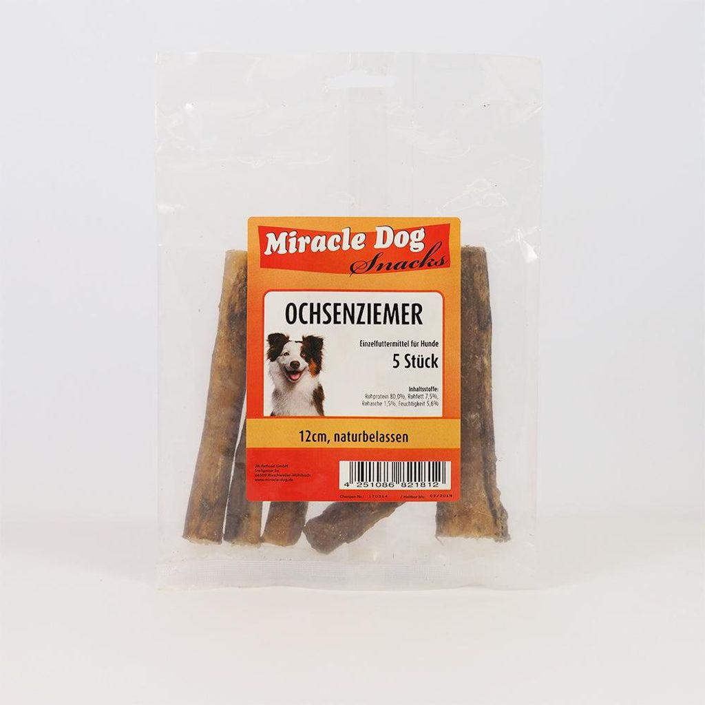 Miracle Dog Ochsenziemer 12cm 7x5er Pack | 7 Stück