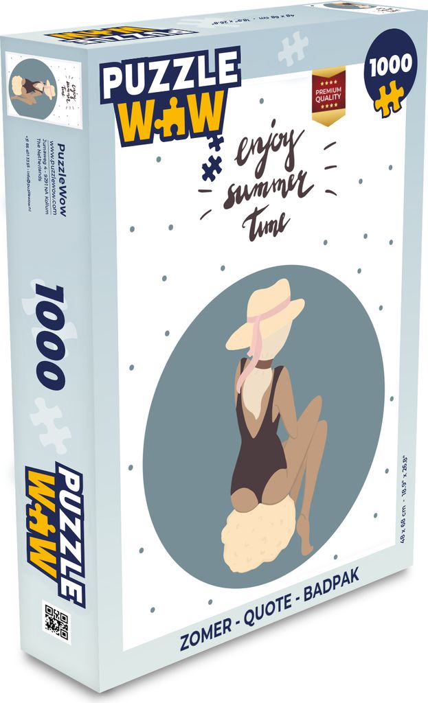 MuchoWow Puzzle 1000 Teile Sommer - Zitat - Badeanzug - Spielzeug - Alt und Jung - Spiele - Puzzeln