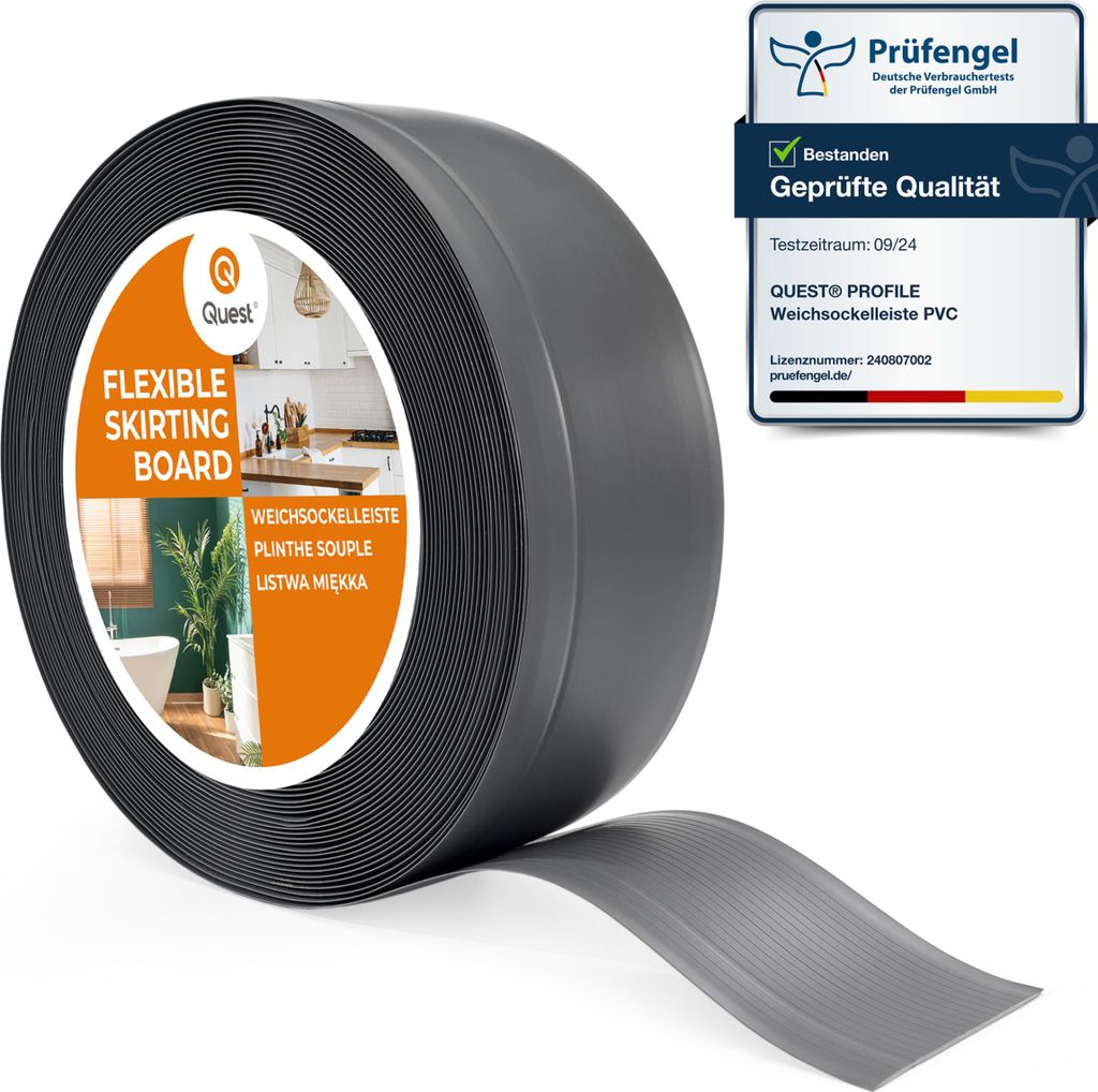 QUEST Battiscopa in PVC 70x20mm, 20m, Battiscopa morbido, Immagine del prodotto 