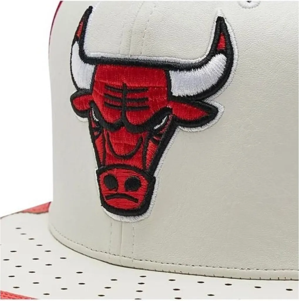Casquette Mitchell & Ness MM19224-BL Blanche - Tissu Premium Réglable - 3