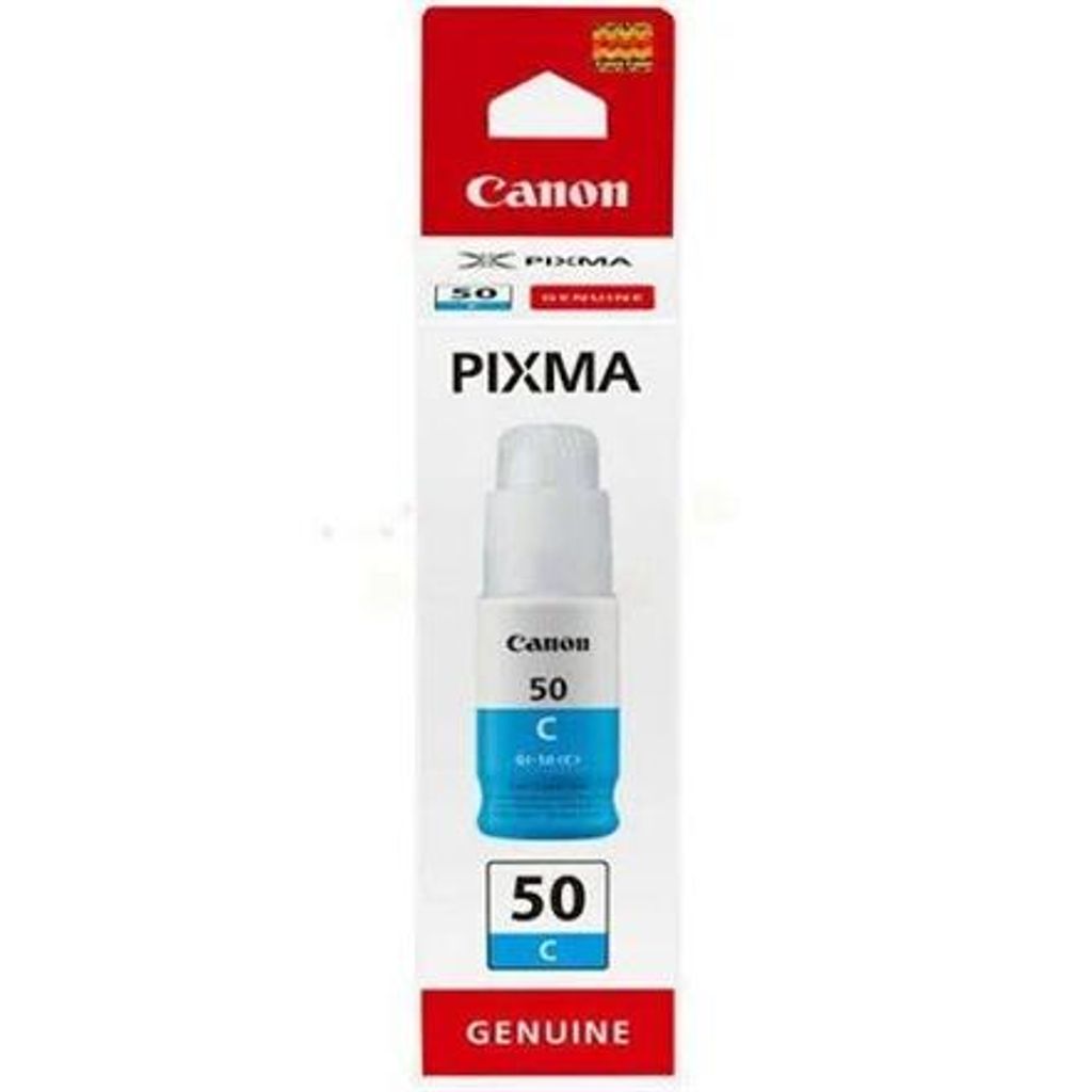 Canon GI-50 C, Hohe Reichweite, Tintenflasche, Cyan, Cyan, Produktbild 