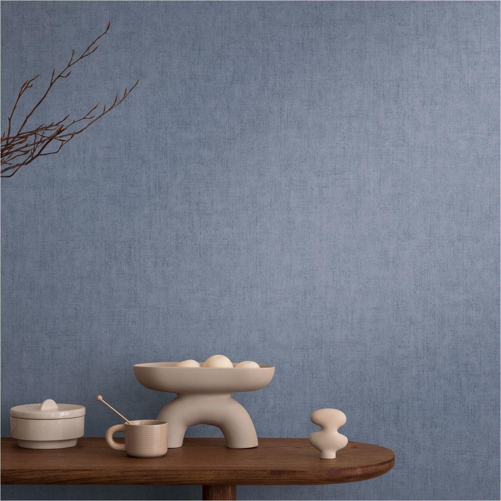 A.S. Creation Vliestapete 10.05 x 0.53 m Livingwalls Unitapete Blau 791102 Einfarbig CosmoLiving by Cosmopolitan