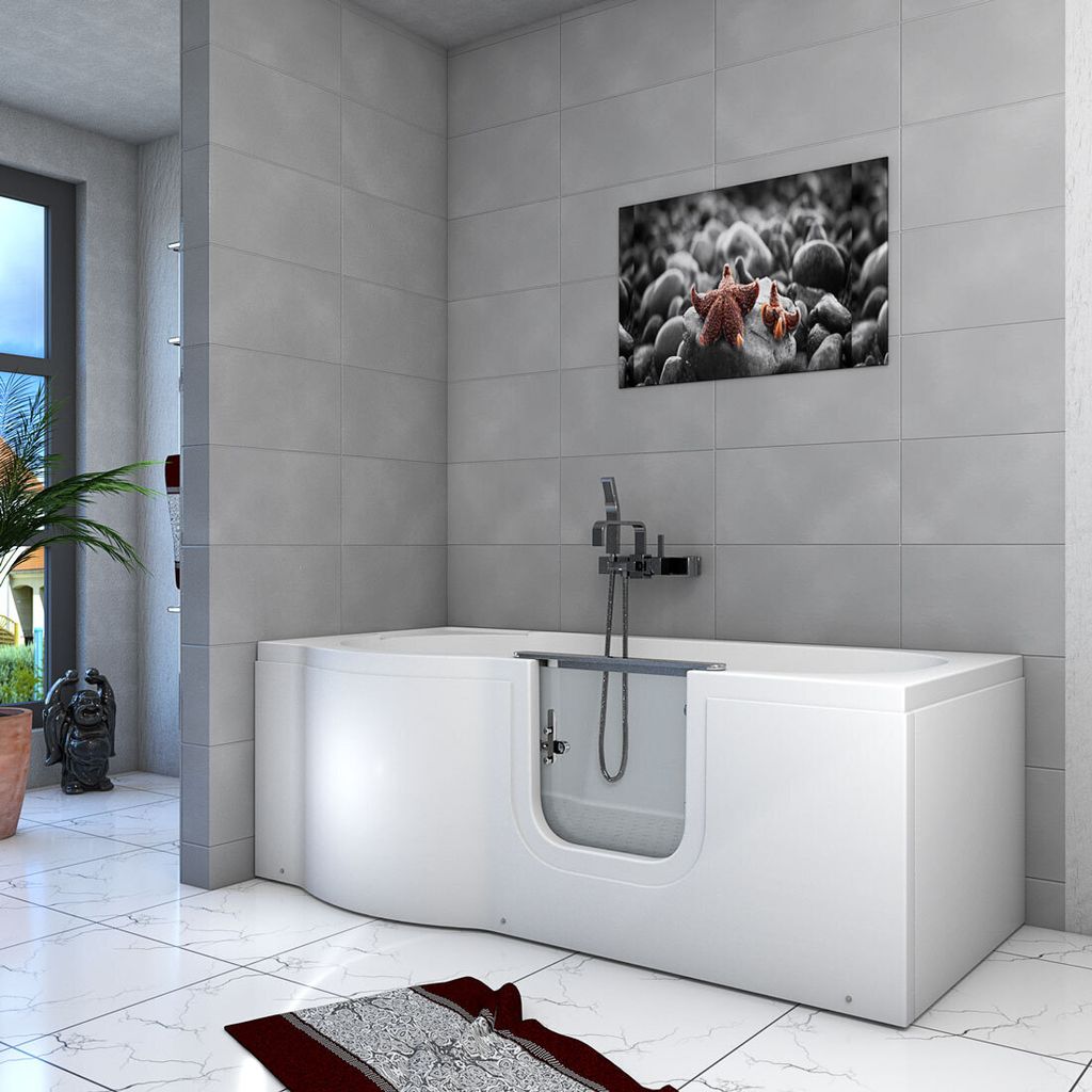 Seniorenwanne mit Tür S12-R Badewanne 85x170cm ohne Armatur