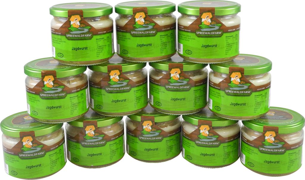 Original Spreewälder Jagdwurst 12er Pack (12 Gläser à 250 g)