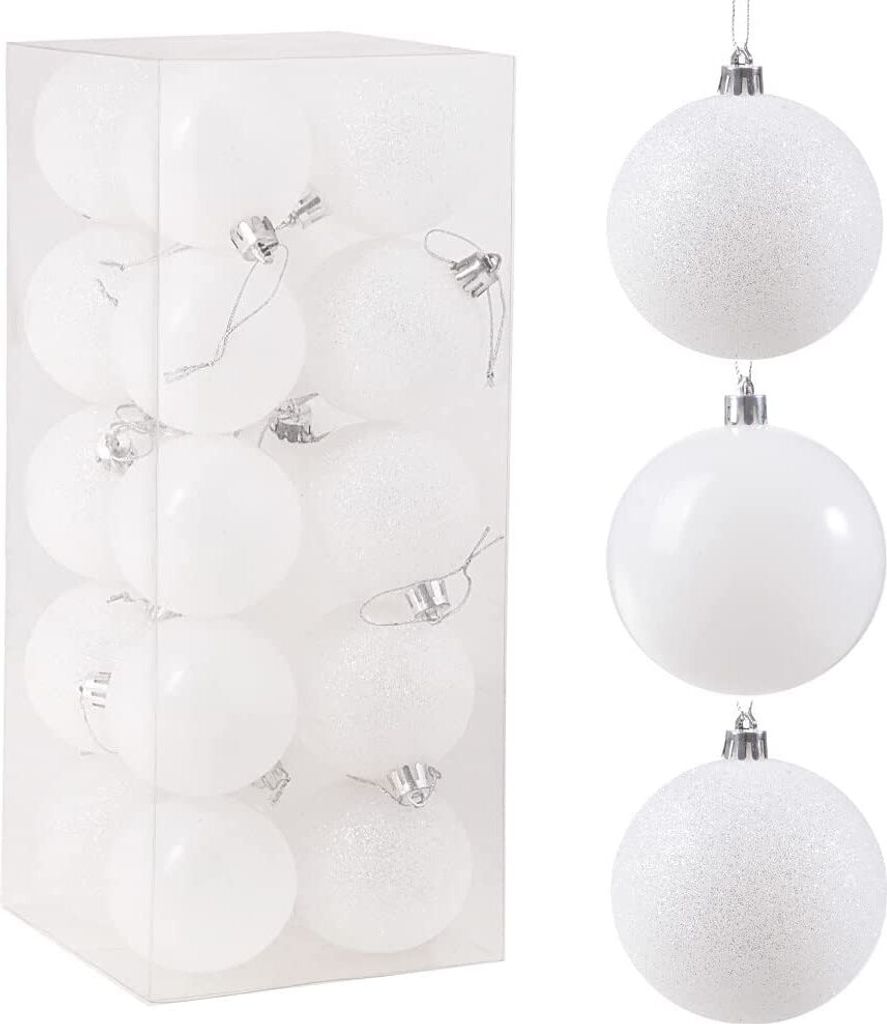 SPRINGOS Set di 20 gingilli natalizi _ 8 cm bianco Immagine del prodotto 