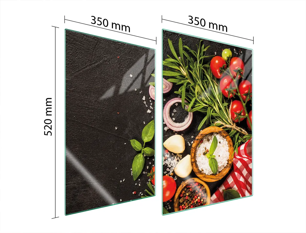 Piastre coprifornelli 2 pezzi 35x52 coprifornelli in ceramica tagliere di vetro cucina ardesia