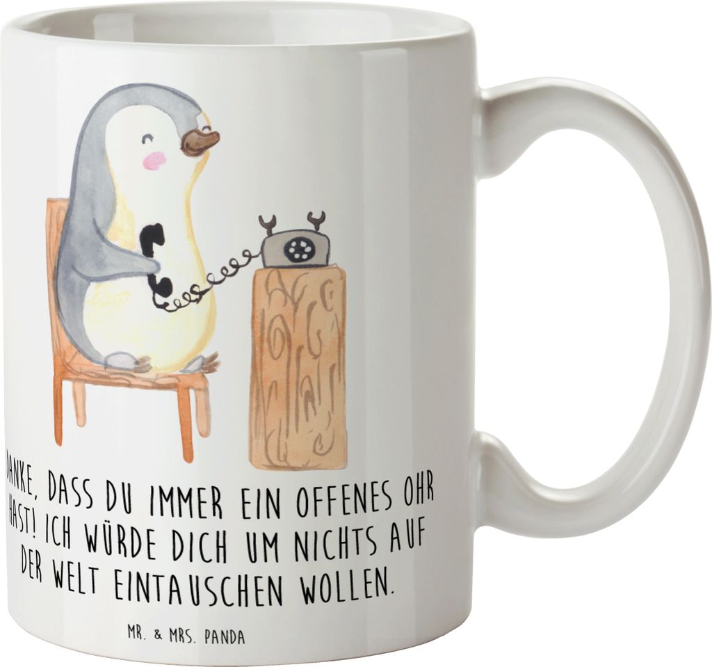 Mr. & Mrs. Panda Geschenktasse Freund fürs Leben - Weiß - Geschenk, Kaffeetasse, wichtig, herzlich, Besonderheit, Kaffeebecher, Aufmerksamkeit, G...