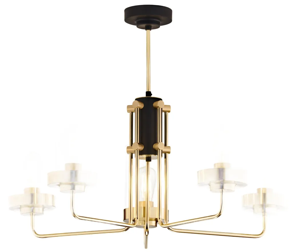 Lustre RAMIREZ Jupiter, suspension 5 bras pour éclairer un grand salon