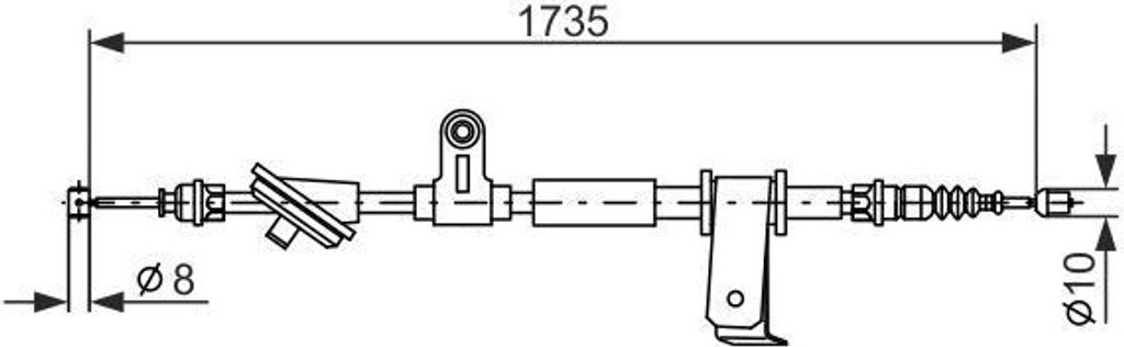 BOSCH 1 987 477 112 - OE 50500557 Handbremsseil für 159 (939)