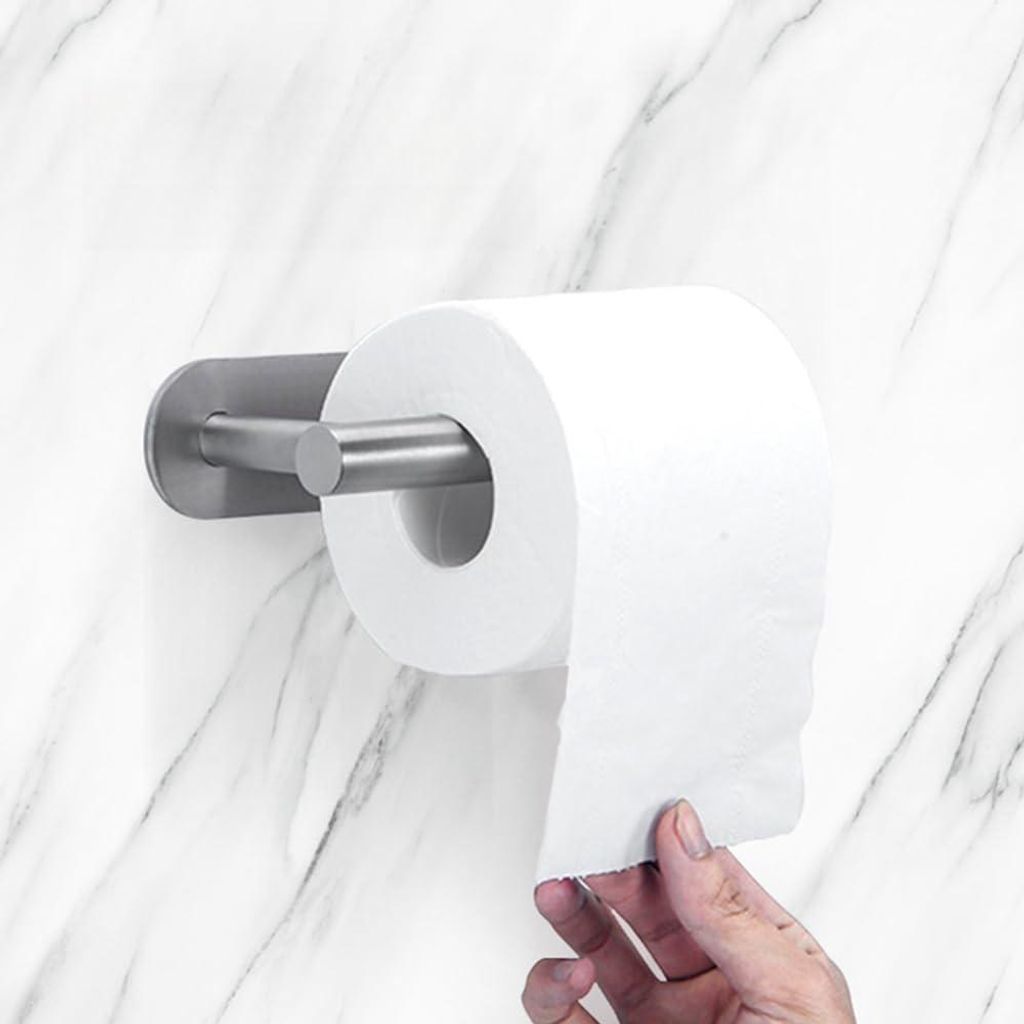 Edelstahl Toilettenpapierhalter - Keine Bohrungen - Flexible Installation - 1 Stück