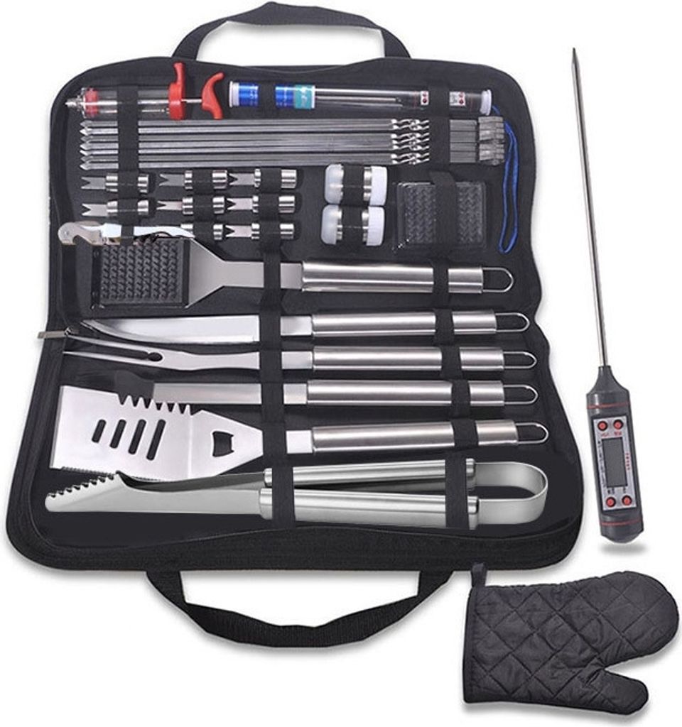 30 in 1 Geschirr Set für Outdoor Tasche Campinggrill Geschirr Picknick Tool Barbecue