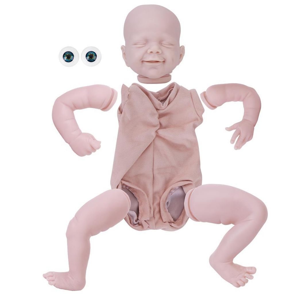 Silikon 22 "Reborn Kits unlackierte Gliedmaßenform & Stoffkörper Baby 