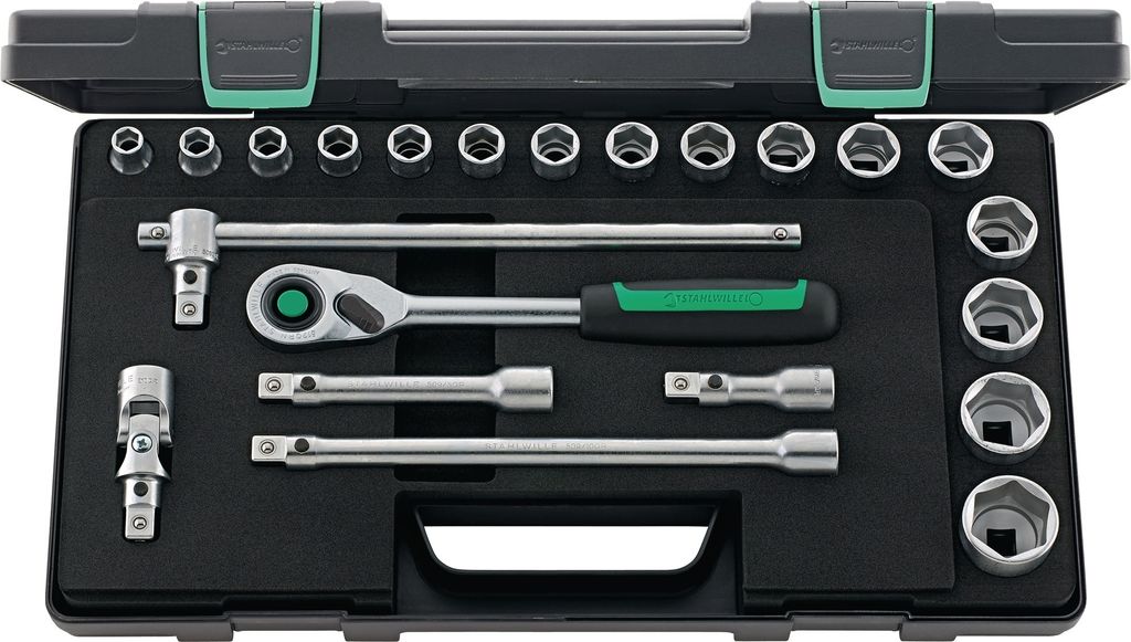 Steckschlüsselsatz 52/16/6QR 22-tlg.1/2 Zoll SW 10-32mm Produktbild 1