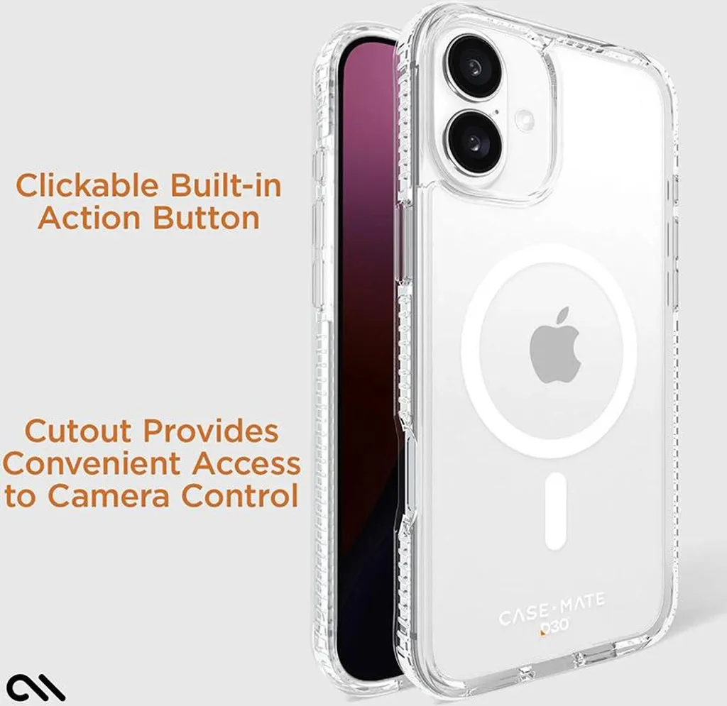 Case-Mate Tough D3O MagSafe iPhone 16 Plus - Custodia Trasparente Antiurto - 13