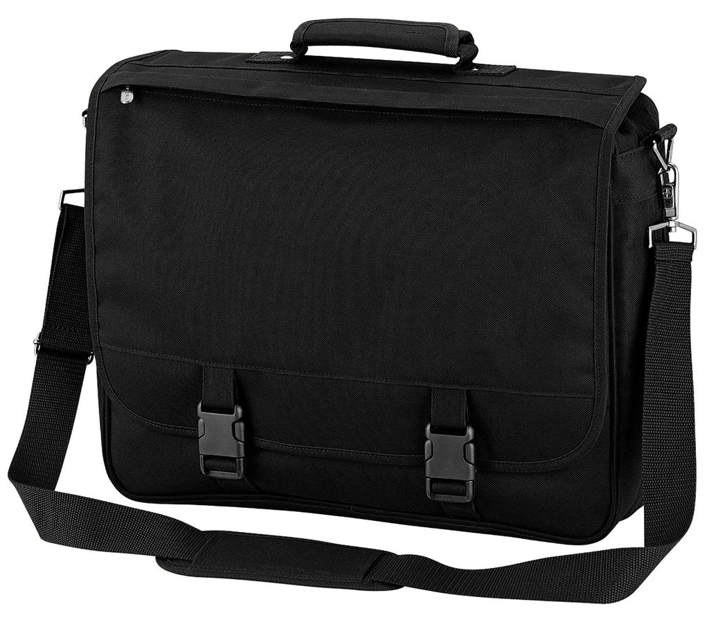 Quadra Portfolio Schultertasche - 12 Liter FK499 (Einheitsgröße) (Schwarz)