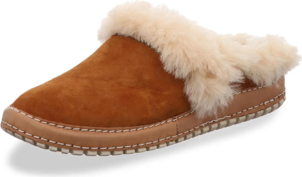 Gemini Damen Velour Pantolette braun Größe 38