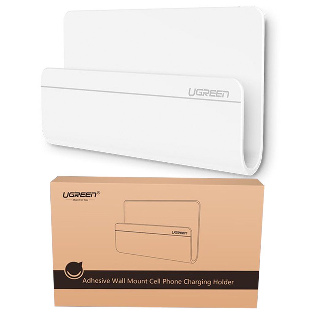 UGREEN Adhesive Wall Mount Charging Holder White Produktbild 