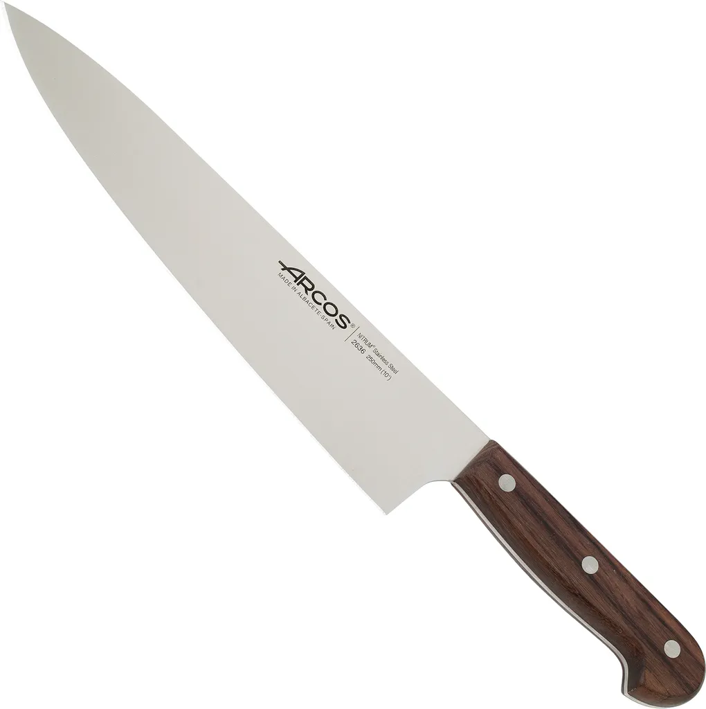 Grand couteau de chef Arcos 25 cm idéal pour découper viandes et légumes