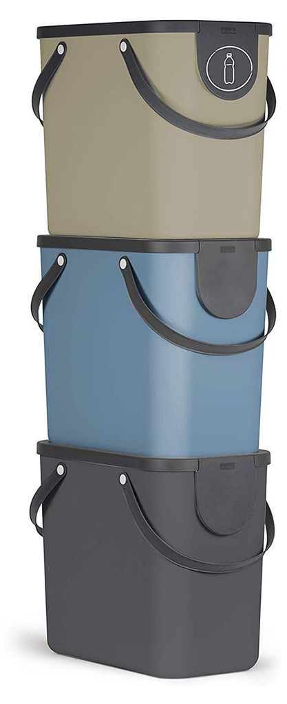Rotho Mülltrennsystem 25L Albula - 3er Set Mülleimer - Produktbild 