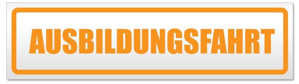 Kiwistar - Autoaufkleber - Orange - 60 x 16 cm - Ausbildungsfahrt - Hinweis Aufkleber Sticker für Auto, Kfz, Fahrrad, PKW, LKW