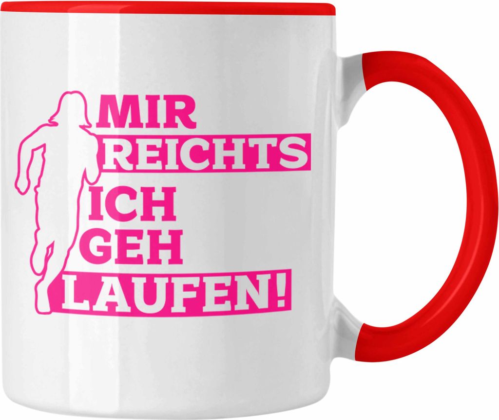 Trendation - Joggen Tasse "Mir Reichts Ich Geh Laufen" Produktbild 