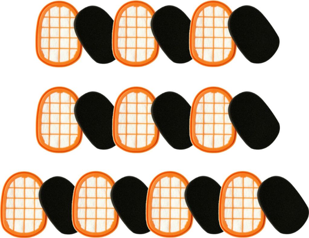 10x Trade-Shop Motorschutz-Filter Vormotorfilter 2in1 Staubsaugerfilter kompatibel mit Philips SpeedPro Max FC6822/01 FC6823 FC6823/01 FC6826 FC682...