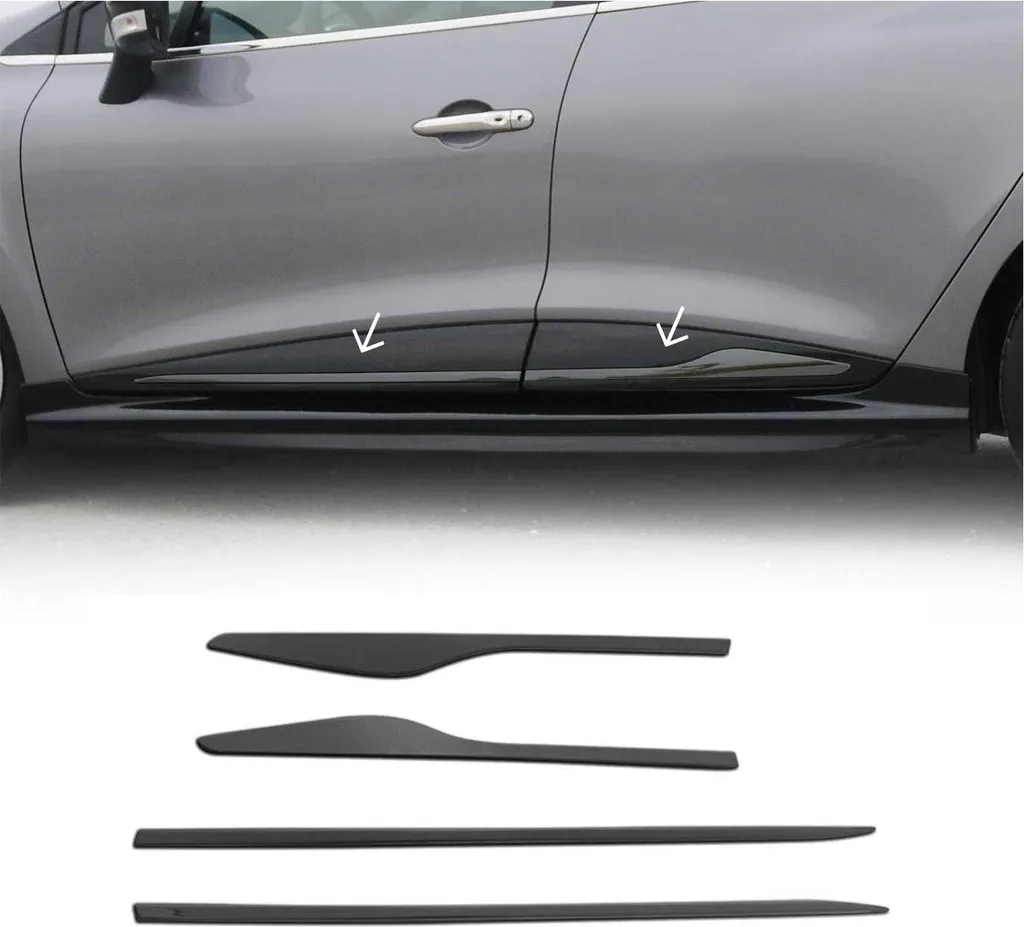 Kit 4 Listelli Laterali Renault Clio 2012-2019 Acciaio Inox Dark