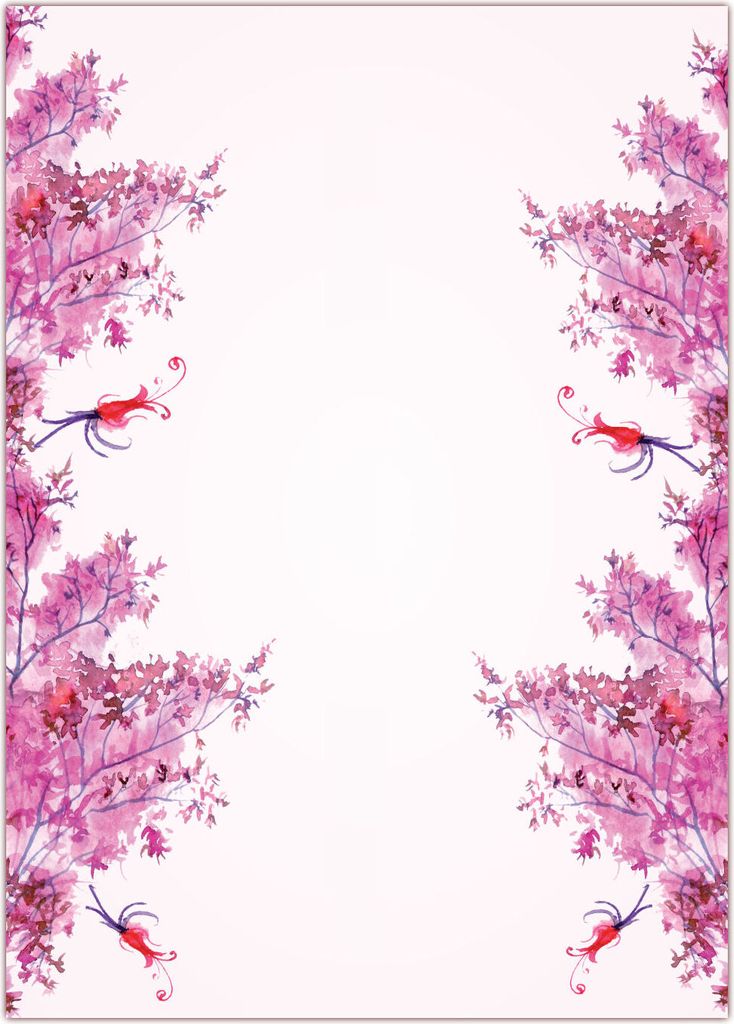 Motiv Briefpapier (rosa Ranken-5188, DIN A4, 100 Blatt) Motivpapier schöne rosafarbene blühende Bäume