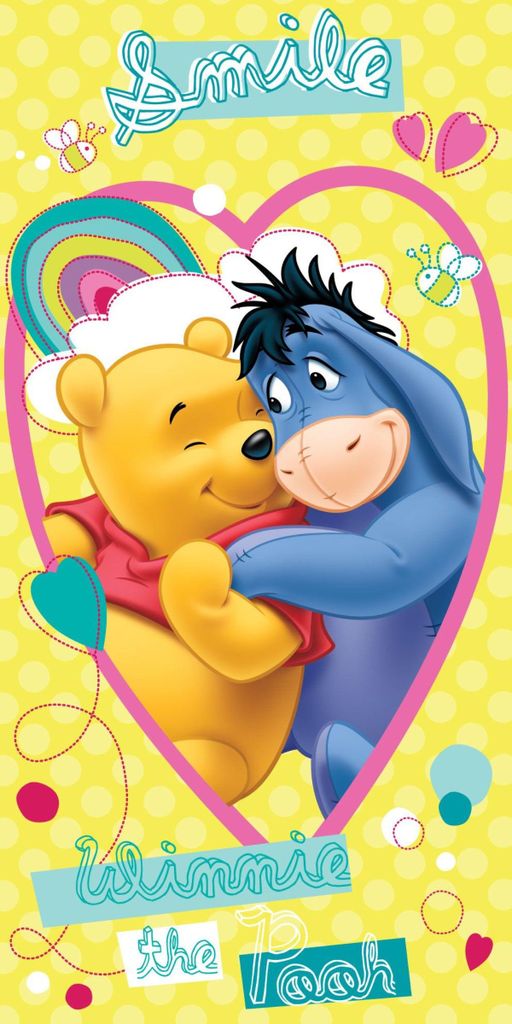 Jerry Fabrics Asciugamano da spiaggia 70x140 Winnie the Immagine del prodotto 