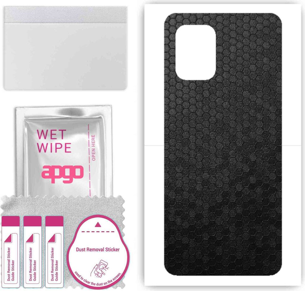 apgo Rückseite Schutzfolie, Skin, kompatibel mit Xiaomi Mi 10 Lite 5G, Hinten Displayschutzfolie aus Vinylfolie, kratzfest, einfache Montage - Sch...
