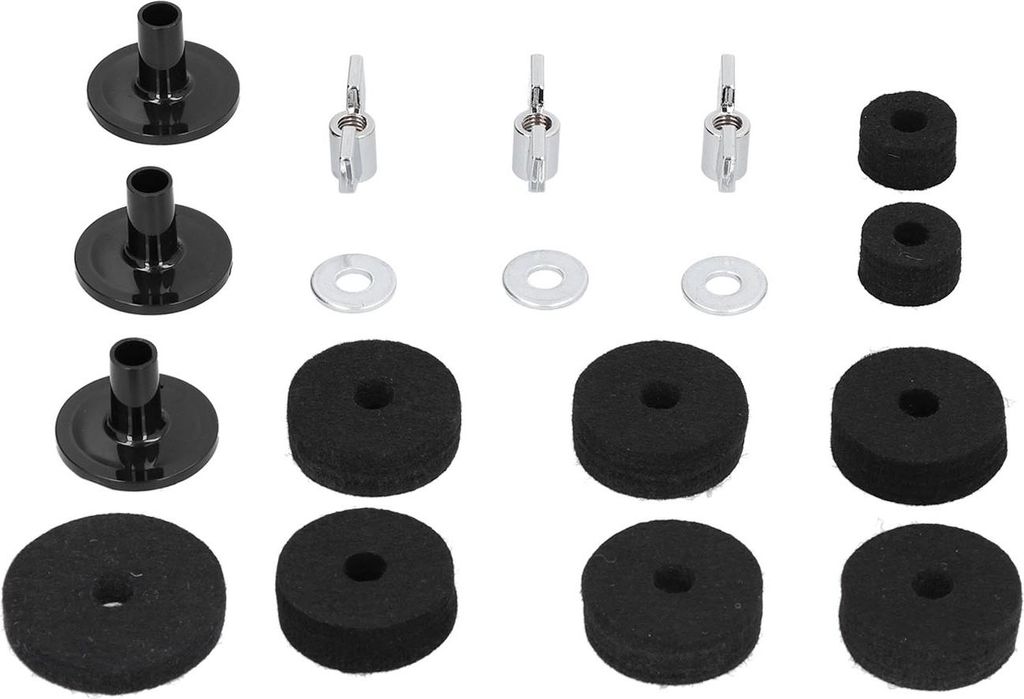 18-teiliges Ersatzbecken-Set mit Flügelmutter und Unterlegscheibe für Schlagzeug-Hardware
