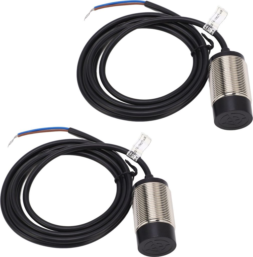 2 Satz Näherungsschalter Induktiv AC NC Normalerweise geschlossen 2-Draht-Zylinder Annäherungssensor 30mm Durchmesser 110?220VAC 15mm Bereich