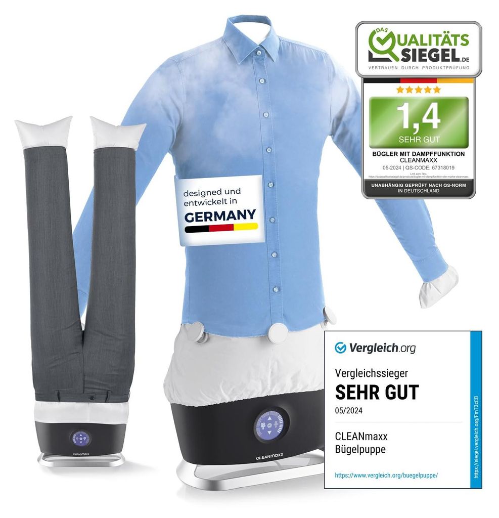 Ferro da stiro CLEANmaxx con funzione vapore per camicie e Immagine del prodotto 