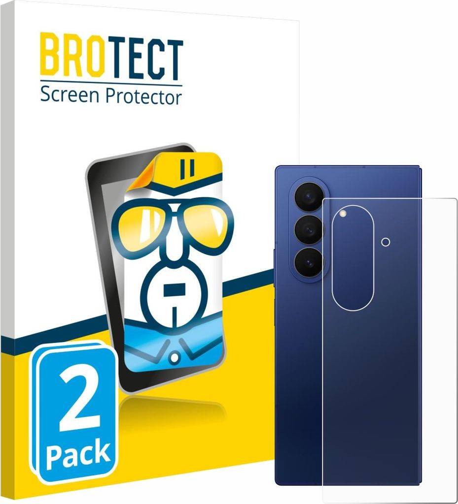 2x Für Samsung Galaxy Z Fold 7 (Rückseite) Schutzfolie BROTECT Displayschutz Display Schutz Folie Klar Transparent