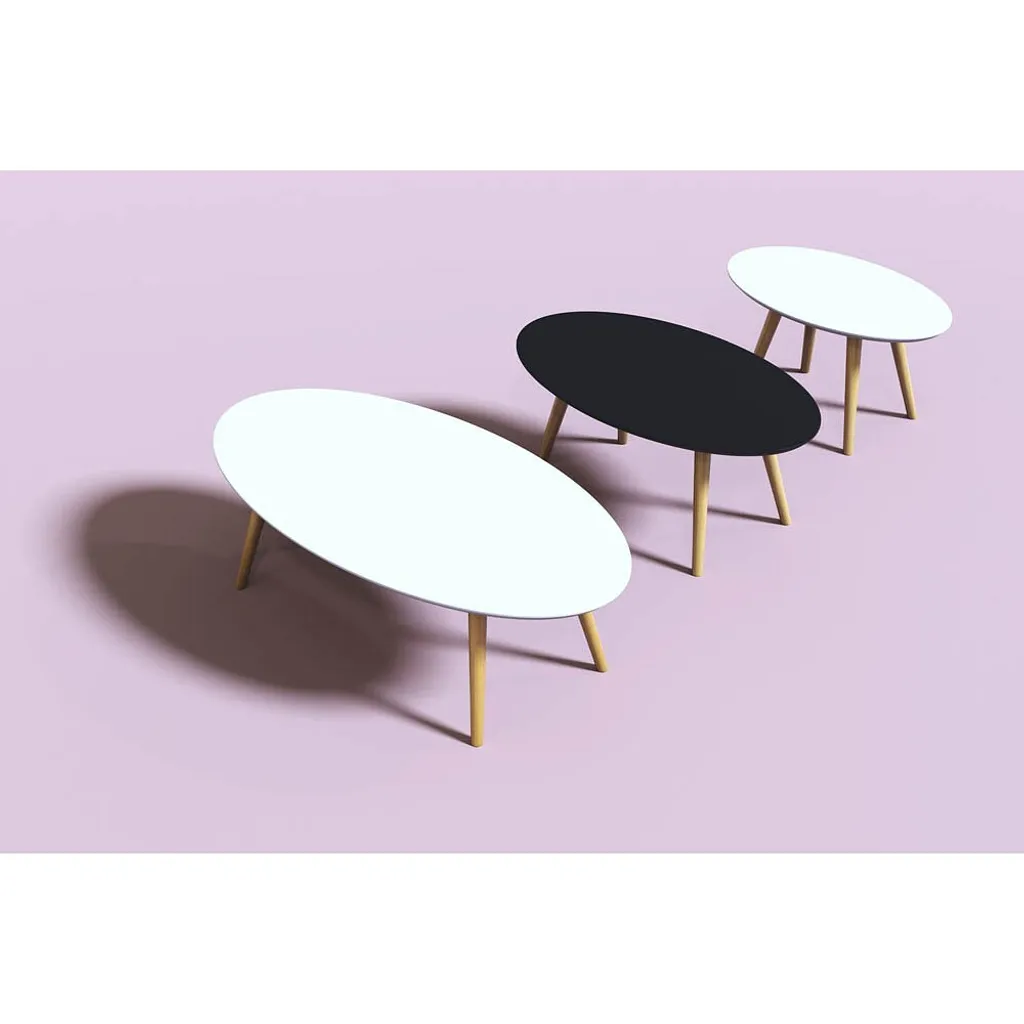 Table d'appoint Paperflow Scandi en bois noir design 85 x 50 x 35 cm - 4