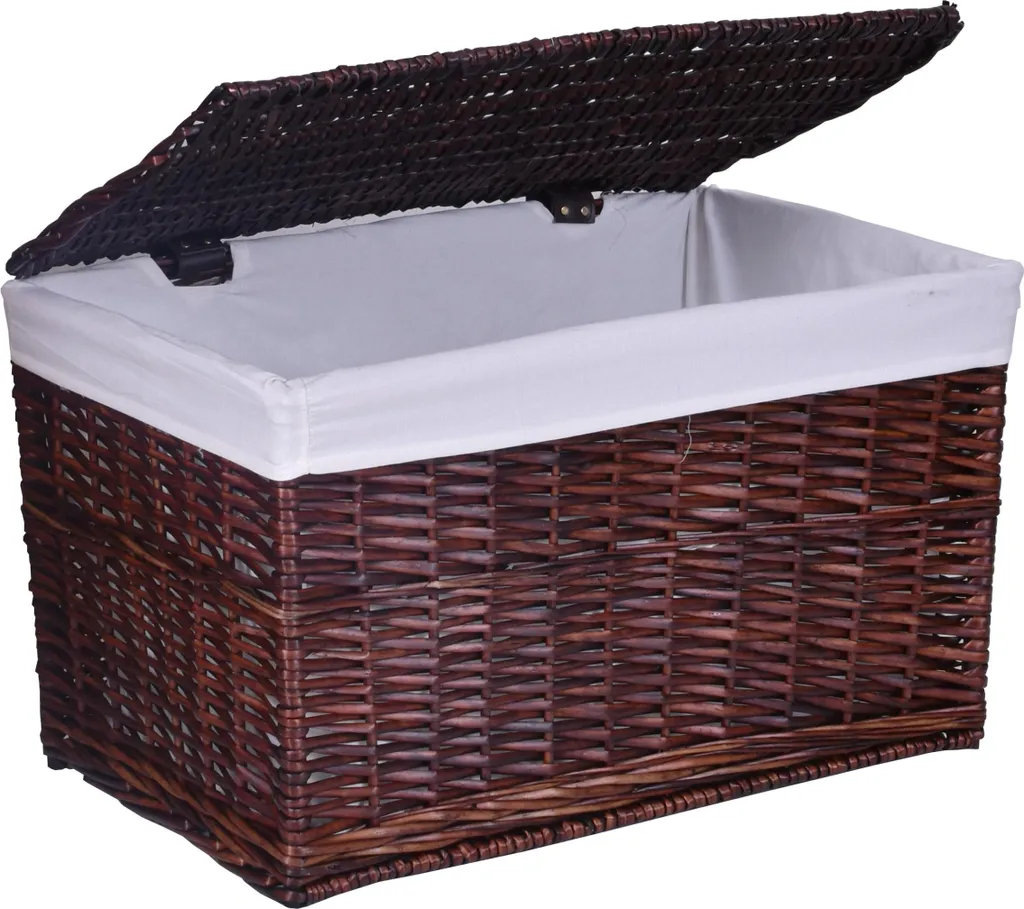 Panier à linge osier 65l - Fini le désordre avec ce bac à jouets spacieux