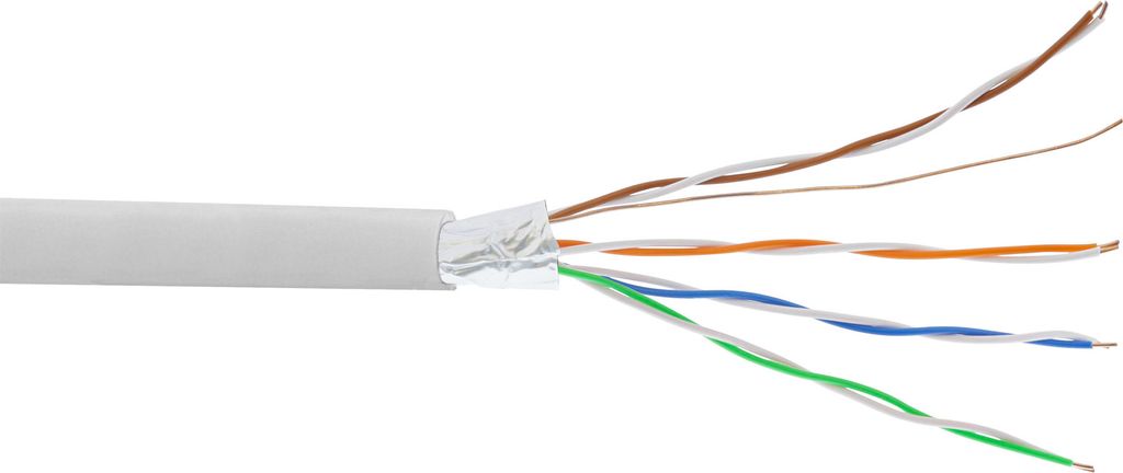 InLine Telefon-Kabel 8-adrig, 4x2x0,6mm, zum Verlegen, 25m Ring
