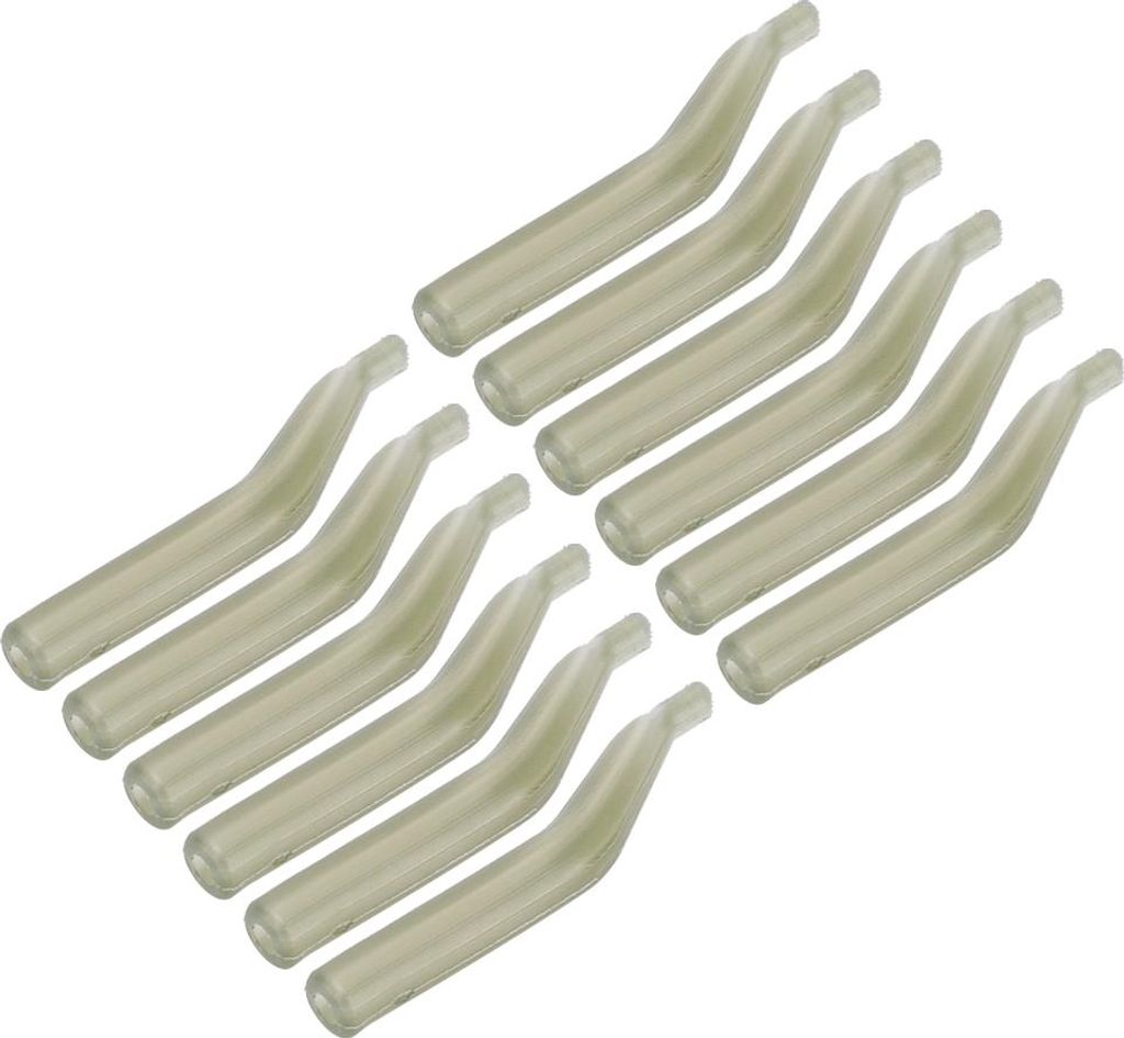 100 Stück 20 mm PE Anti-Verwicklungs-Schnur-Zielhakenhülsen, hellgrün, Karpfenangelzubehör