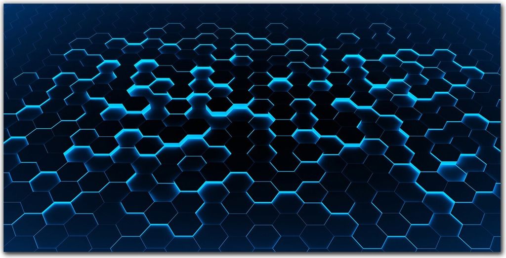 Coloray Bild aus Leinwand 120x60 Leinwand Dekoration - Sechseck-Muster