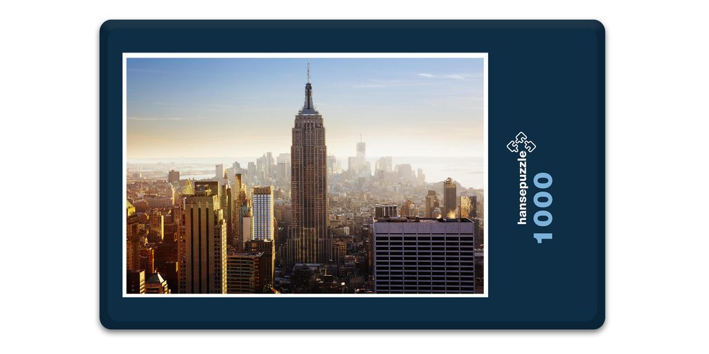 hansepuzzle 12468 - Empire State Building Puzzle, 1000 Teile, Gebäude, 60,0 x 46,0cm mit hochwertiger Aufbewahrung, Kartonbox & Beutel