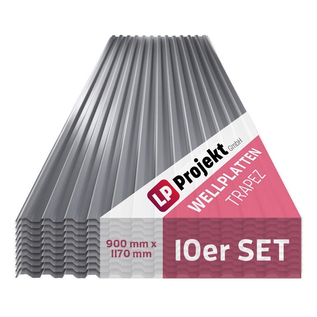 LP Projekt 10 Stück Wellplatten 90x117cm - leicht & robust Produktbild 