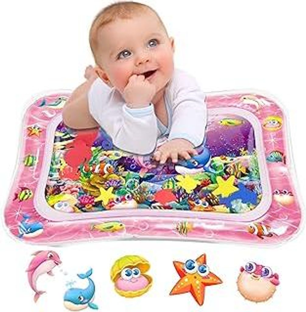 Infinno Wassermatte Baby, Baby Spielzeug für 3 6 9 Monate Mädchen und Jungen, sensorische Entwicklung, tolle Geschenkidee für Neugeborene