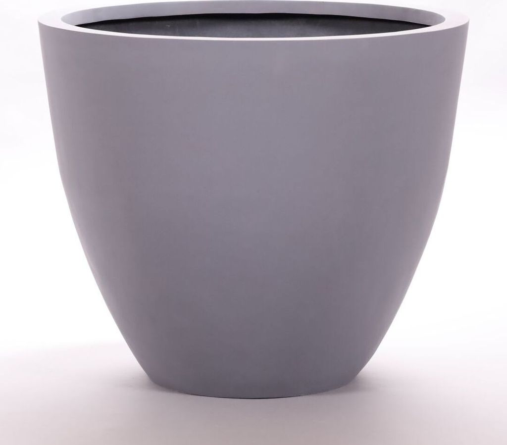 Elegant Einrichten | Pflanzkübel | Fiberglas | rund konisch | D90xH80cm | grau.